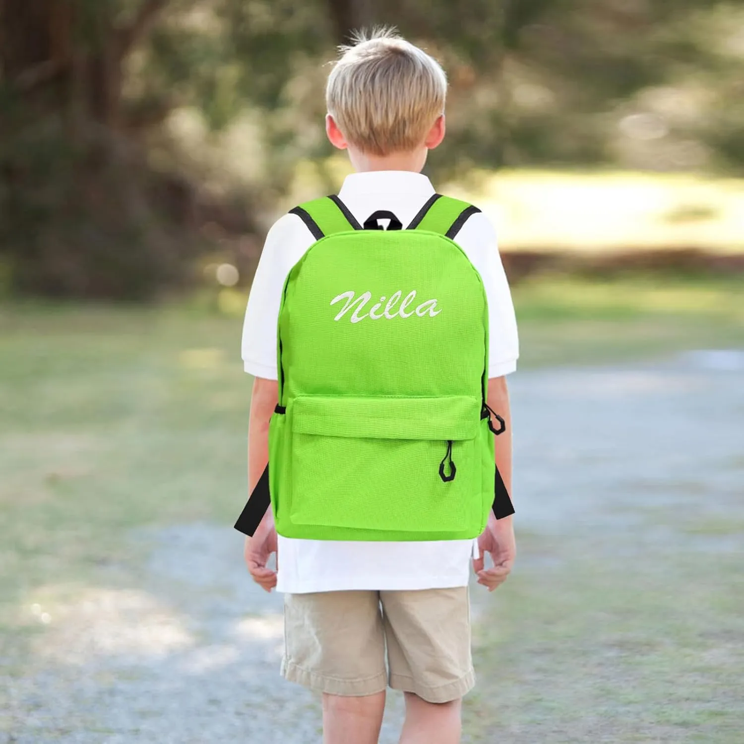Personalised Backpack for School with Name Embroidery, Custom Kids School Bag, Childrens Rucksack for Girls & Boys, Customized Bookbag for Teenage Primary Secondary ((Dark Red, Large))