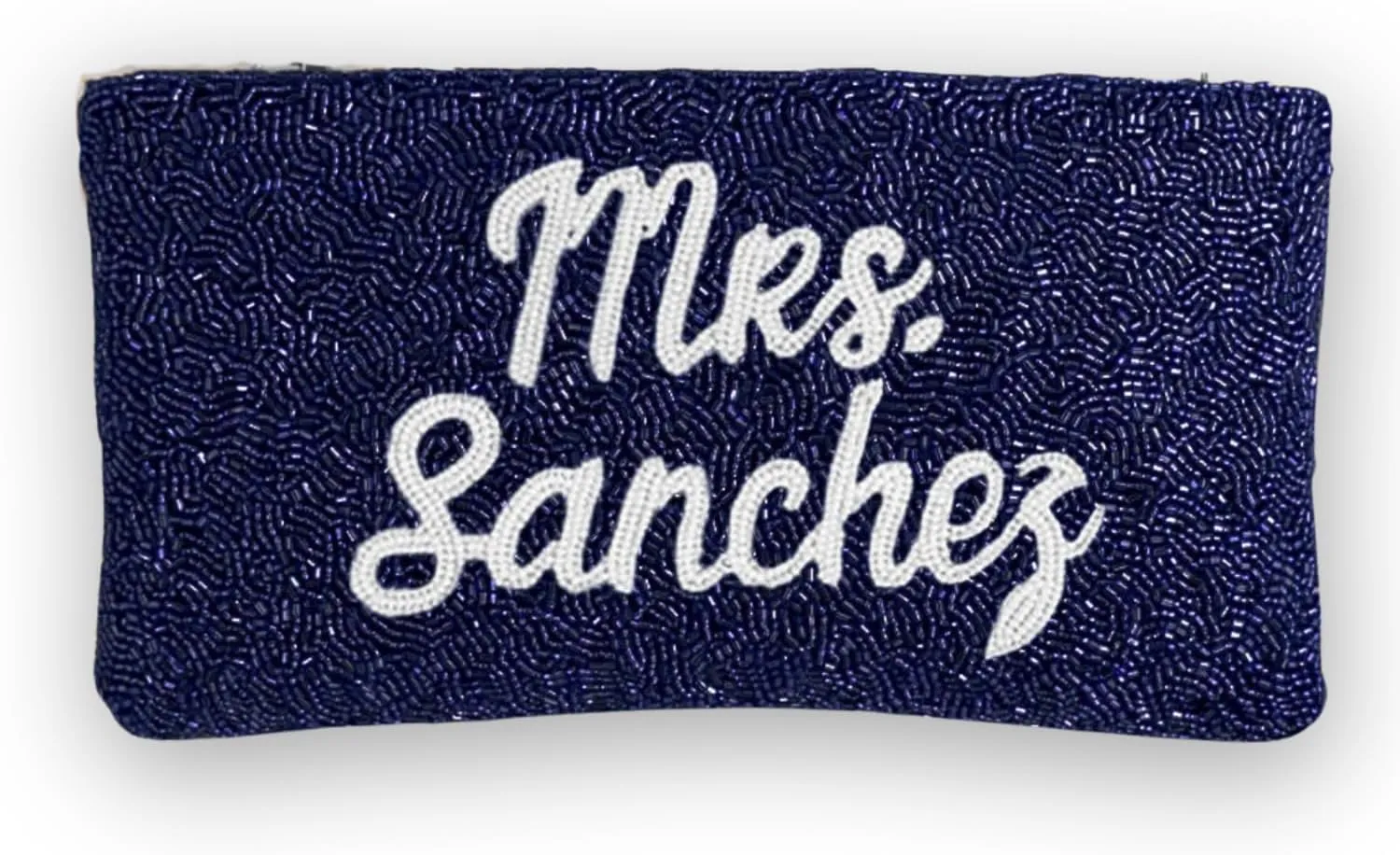 Personalized Evening Clutch Bag - Handcrafted Seed Bead Purse - Custom Initials Party Clutch Bags for Women