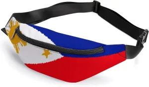 Philippine Flag Crossbody Fanny Pack Waist Packs Adjustable Shoulder Bags Sling Bag for Hiking Running Cycling
