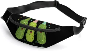 Pickle Party Crossbody Fanny Pack Waist Packs Adjustable Shoulder Bags Sling Bag for Hiking Running Cycling
