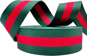 Polyester Webbing Strap 1.5 inch Wide 12 Yard Striped Nylon Webbing for Bag Straps Replacement Crossbody
