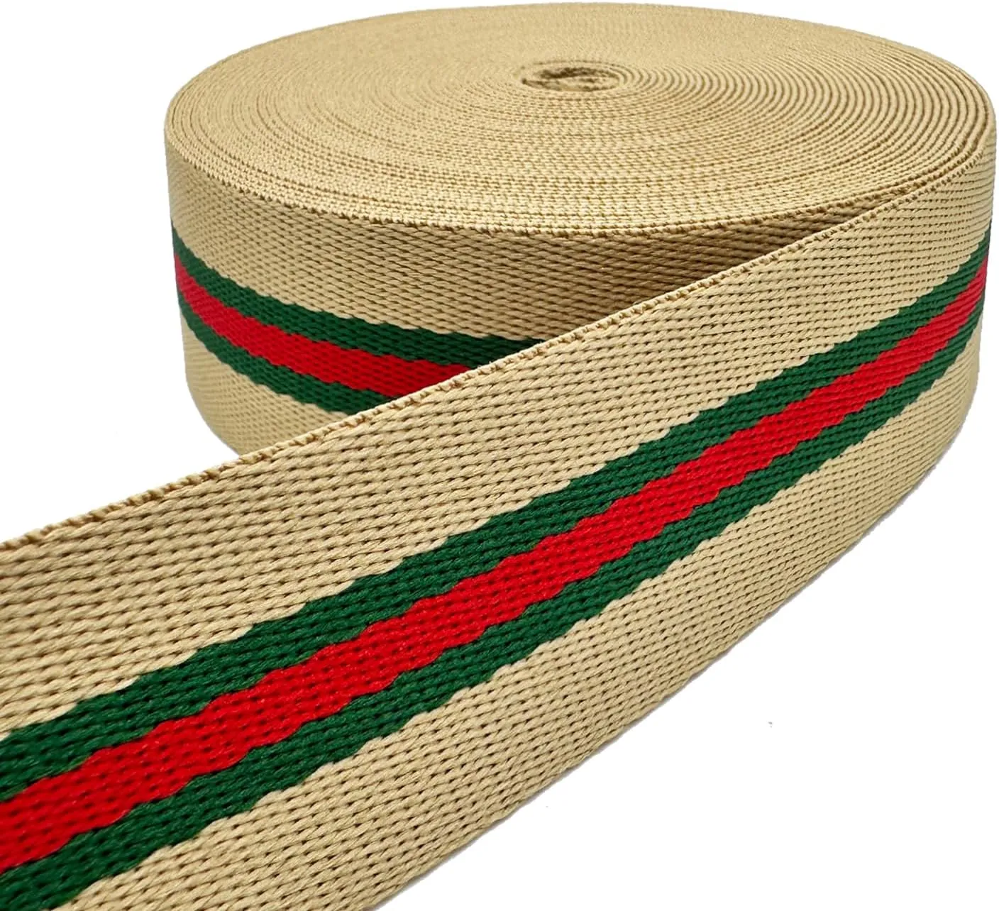 Polyester Webbing Strap 1.5 inch Wide 12 Yard Striped Nylon Webbing for Bag Straps Replacement Crossbody