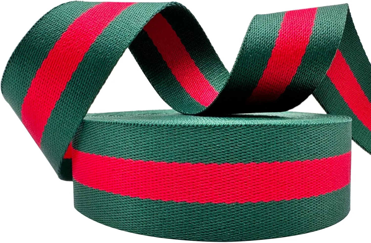 Polyester Webbing Strap 1.5 inch Wide 12 Yard Striped Nylon Webbing for Bag Straps Replacement Crossbody