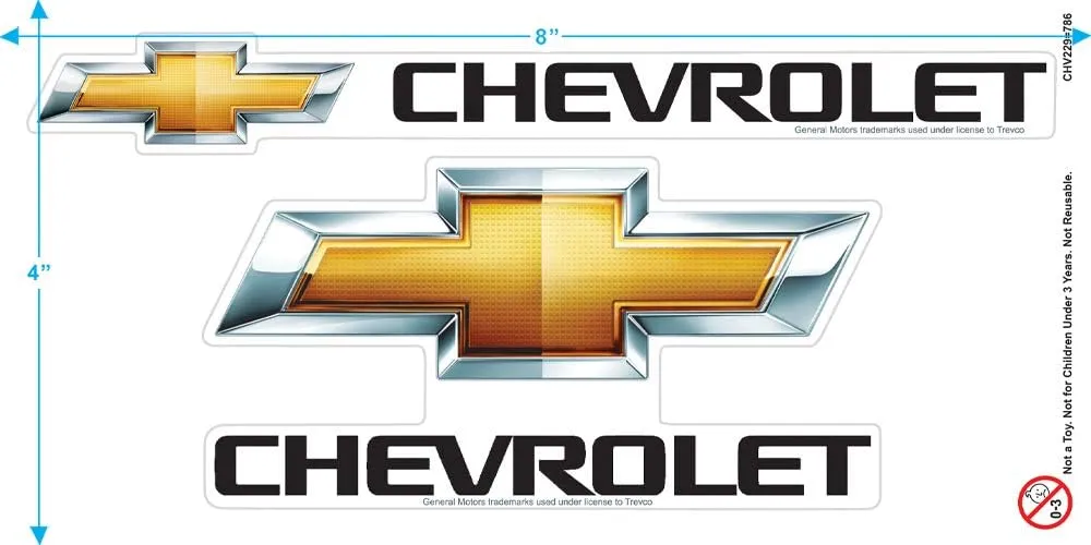 Popfunk Classic Chevrolet Chevy Bowtie Logo T Shirt & Stickers