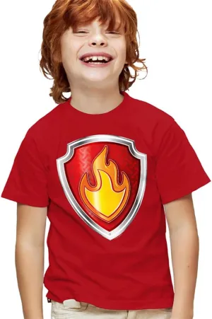 Popfunk Classic Paw Patrol Badges Kids T-Shirt for Youth Toddler Boys and Girls Collection