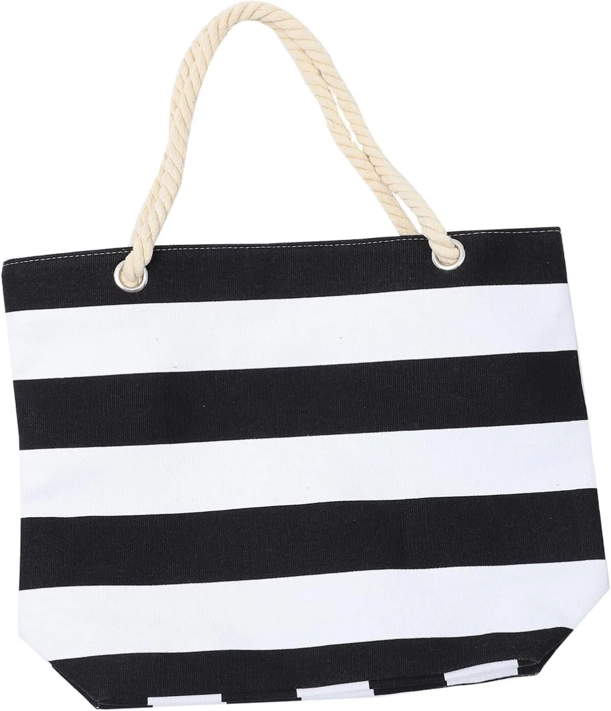 PRETYZOOM Lightweight Folding Striped Canvas Pouch Single Shoulder Bag Large Storage for Household Needs