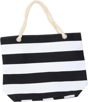 PRETYZOOM Lightweight Folding Striped Canvas Pouch Single Shoulder Bag Large Storage for Household Needs