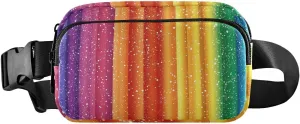 Pride Month A Rainbow Stripe Stylish Crossbody Bag Waist Packs for Women Men Waterproof Sling Chest Bags with Adjustable Strap for Travel Vacation Running
