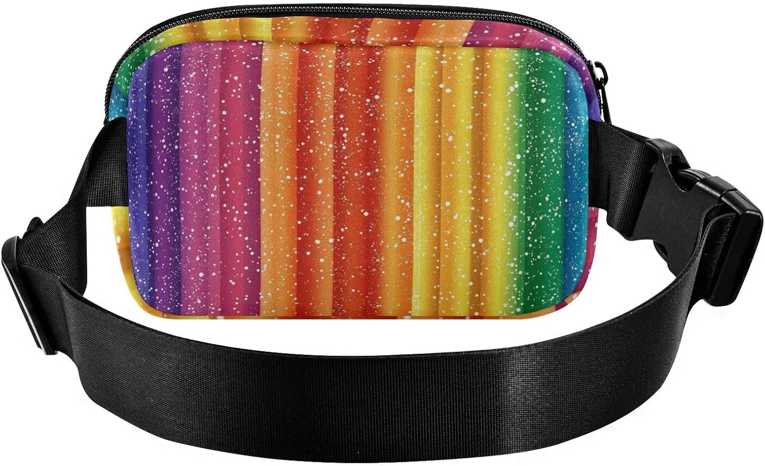 Pride Month A Rainbow Stripe Stylish Crossbody Bag Waist Packs for Women Men Waterproof Sling Chest Bags with Adjustable Strap for Travel Vacation Running