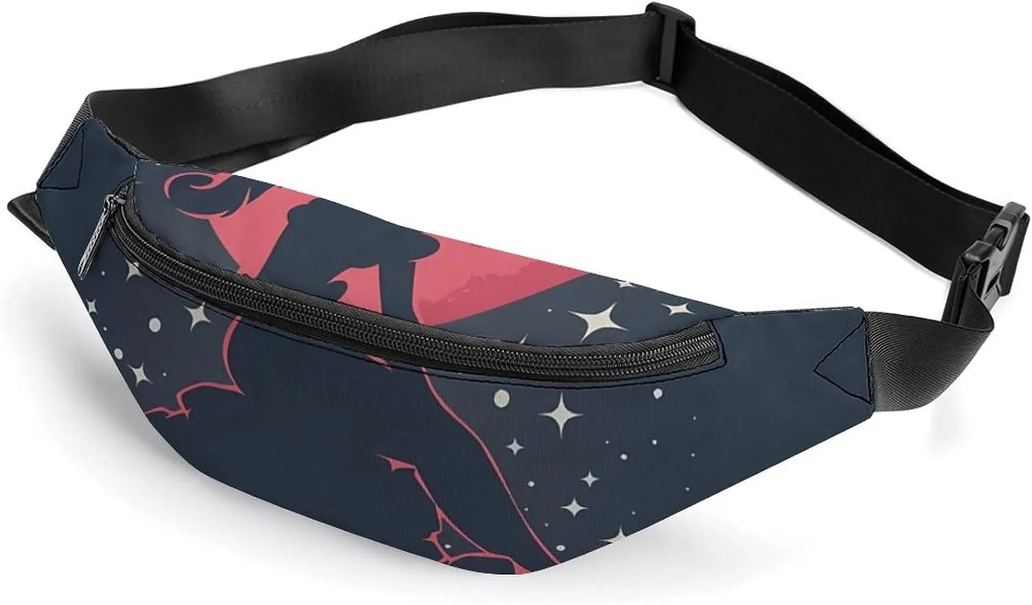 Princess Mermaid at Sunset Crossbody Fanny Pack Waist Packs Adjustable Shoulder Bags Sling Bag for Hiking Running Cycling