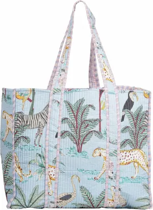 Printed Cotton Tote Bag Lightweight Travel Bag Grocery Shopping Tote Bag Handmade Boho Bag Quilted Tote Bag Market Bag