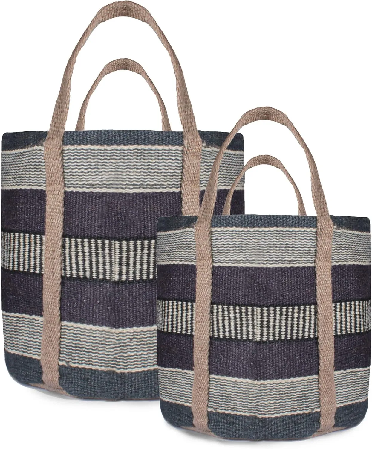 Printed Jute Small Top-Handle Bag Durable & Stylish (9"x7"x6")
