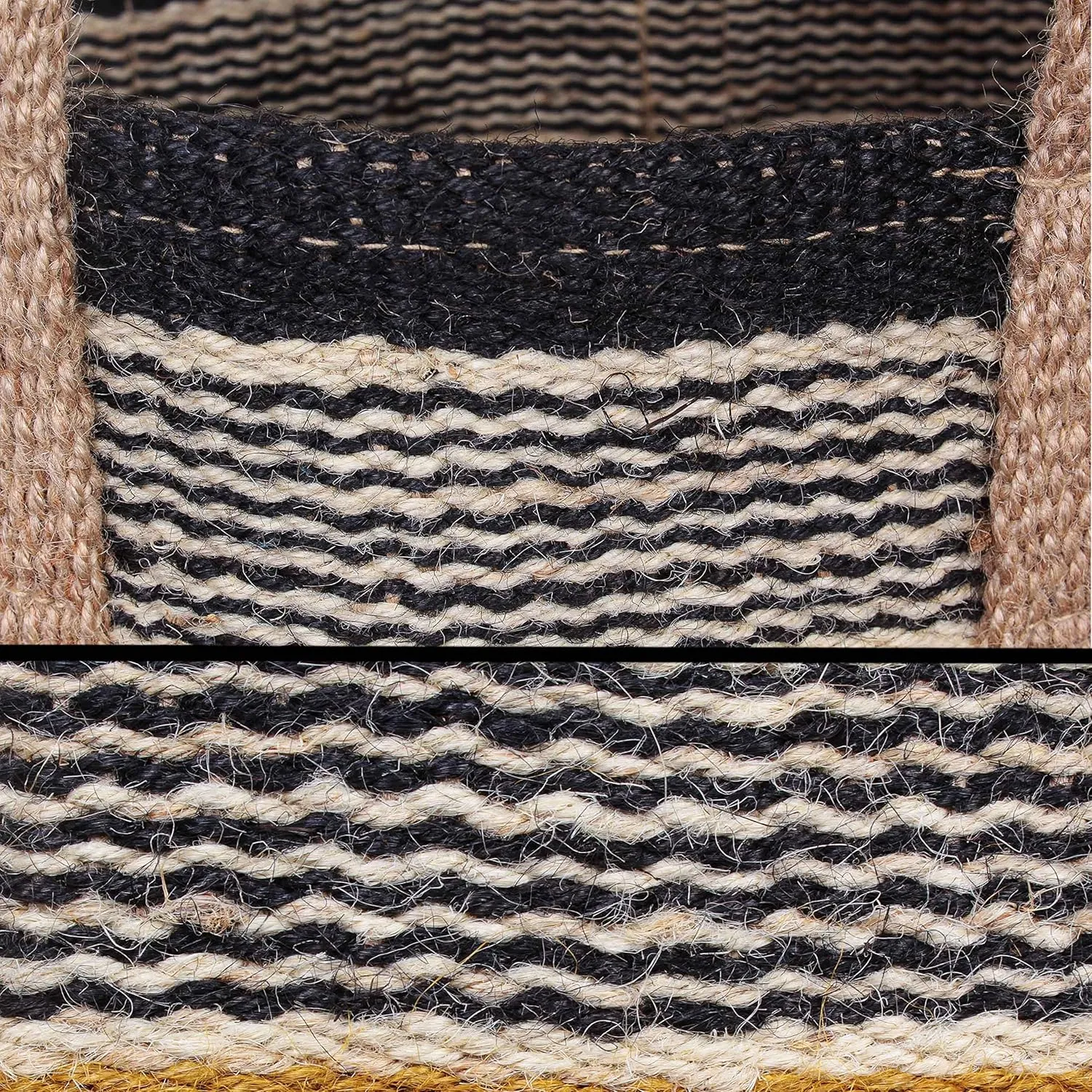 Printed Jute Small Top-Handle Bag Durable & Stylish (9"x7"x6")