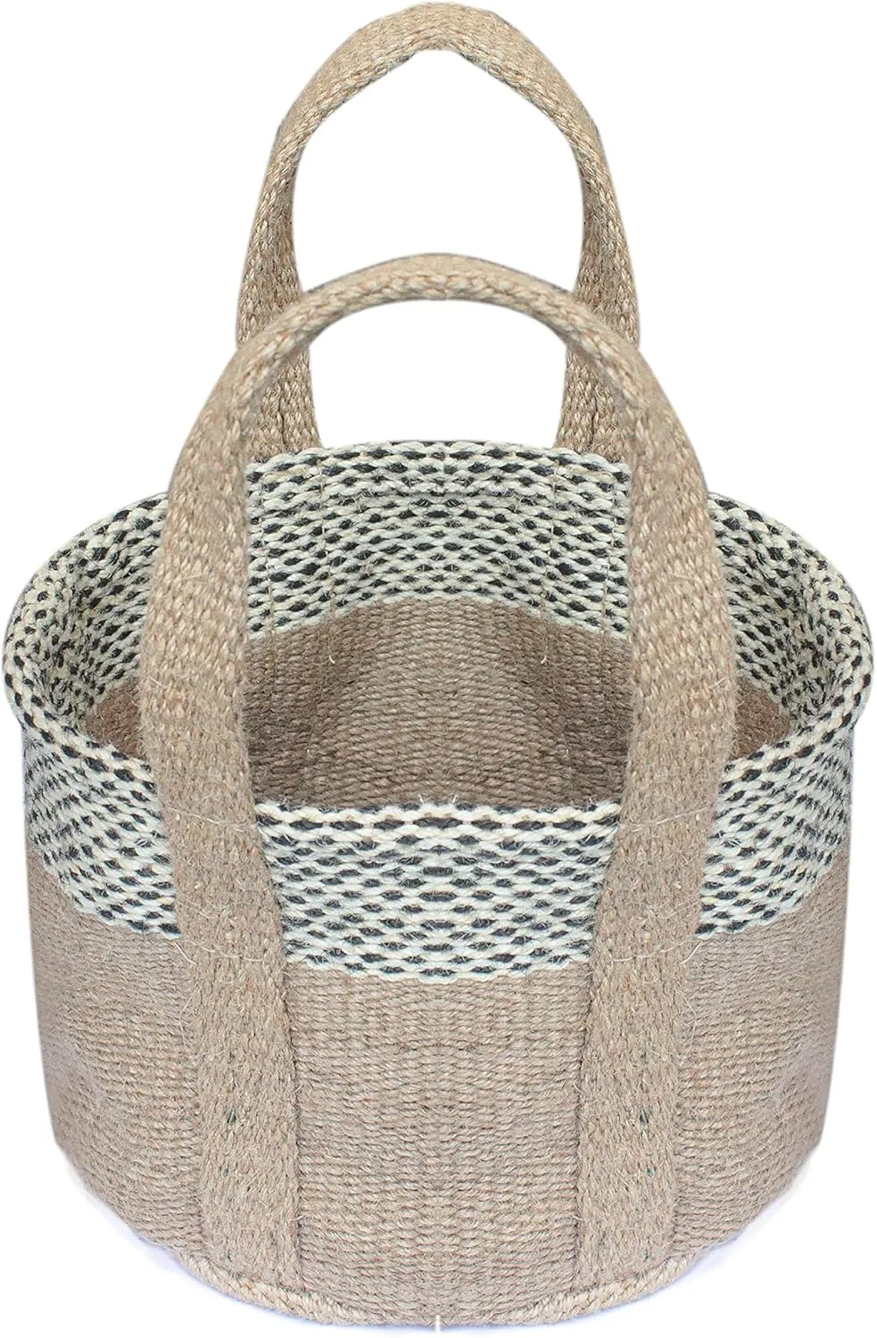 Printed Jute Small Top-Handle Bag Durable & Stylish (9"x7"x6")