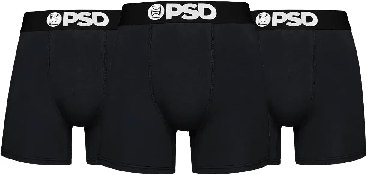 PSD Underwear Men's Stretch Elastic Wide Band Boxer Brief Underwear Bottom | Breathable, 7 inch Inseam |