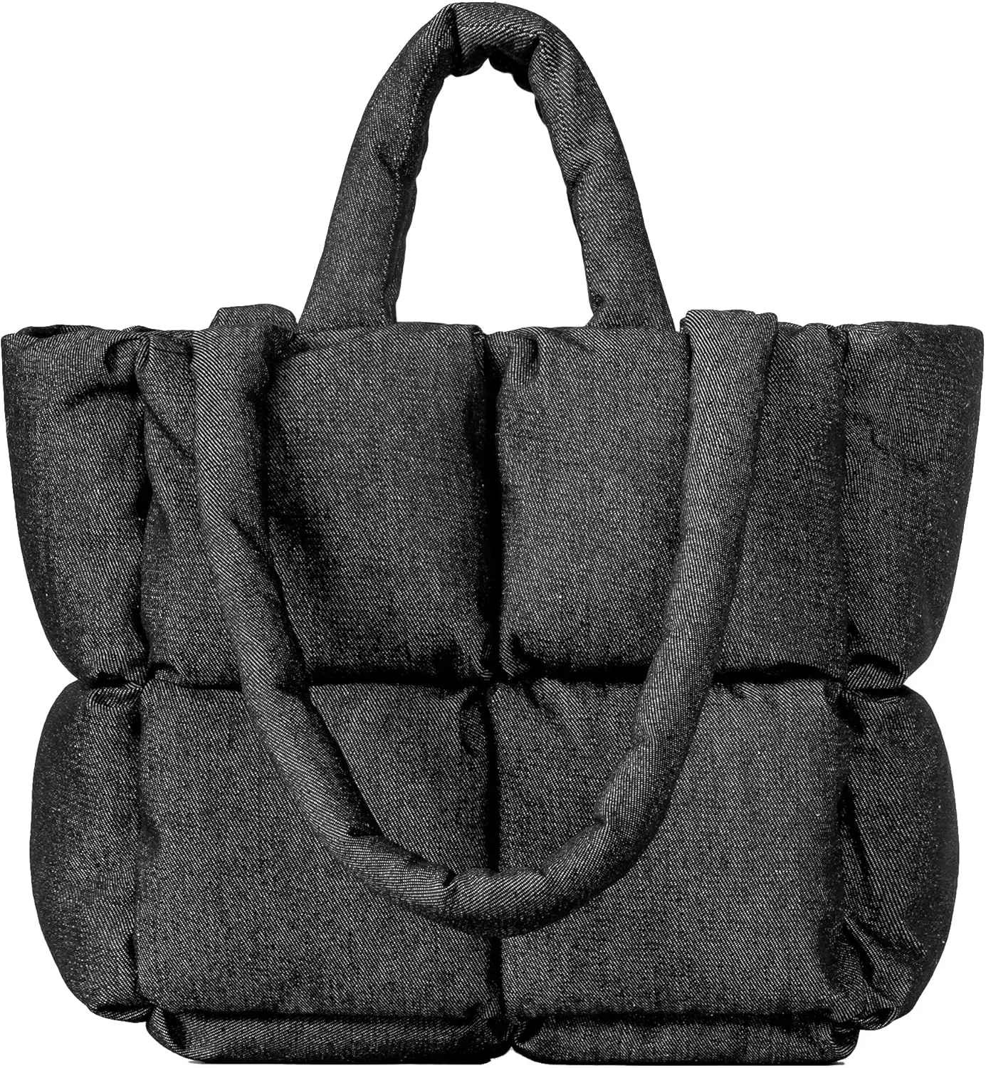Puffer Shoulder Bag for Women Mini Down Satchel Hobo Bag Quilted Tote Bag Chic Purses 2024