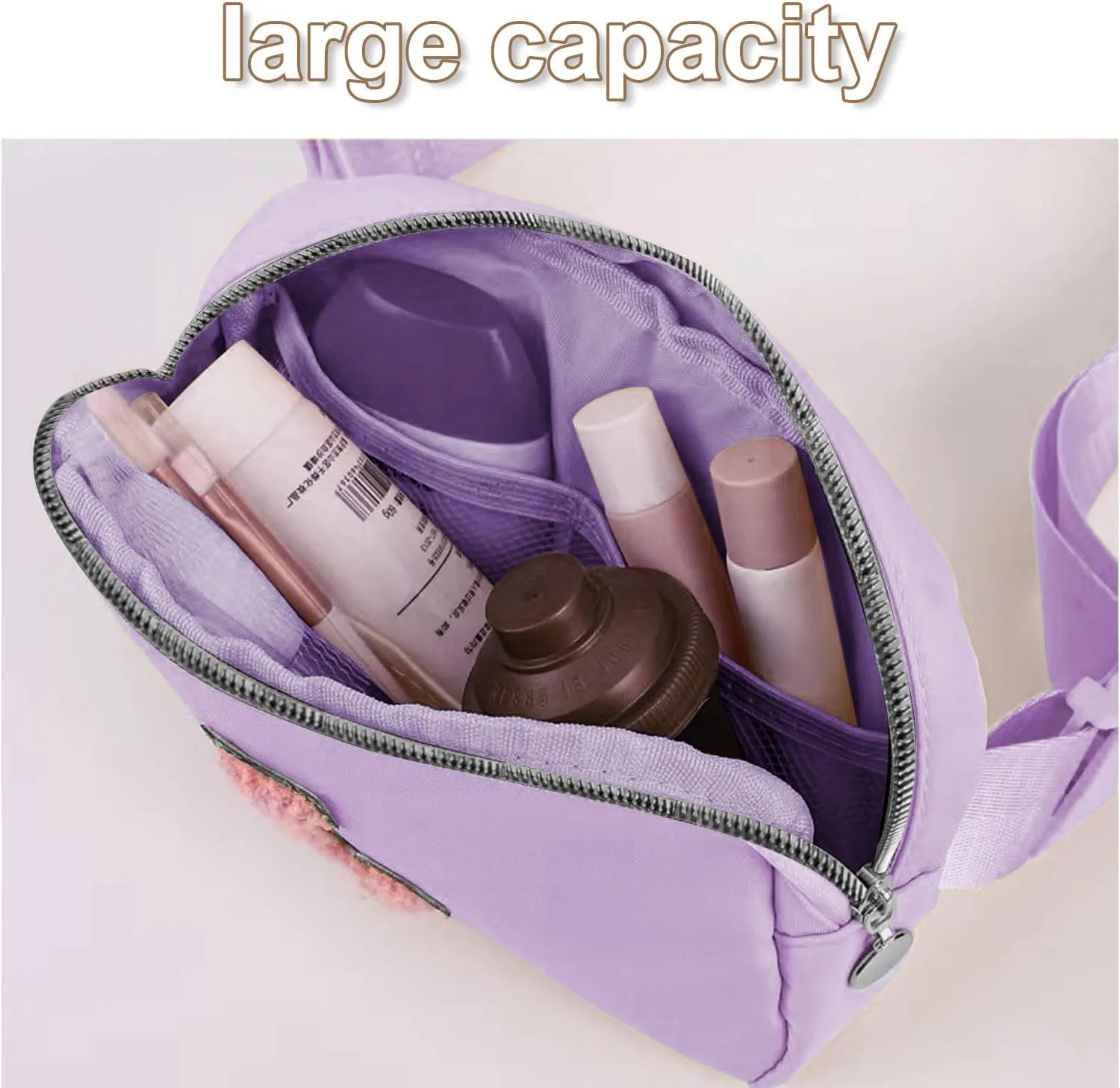 Purple Belt Bag Crossbody bag Initial Fanny Waist Pack Small Travel Essential Birthday Christmas Gift for Teen Girl 4 5 6 7 8 9 10 11 12 13 14 Year Old Preppy Cute Trendy Girly Stuff Letter Lavender K