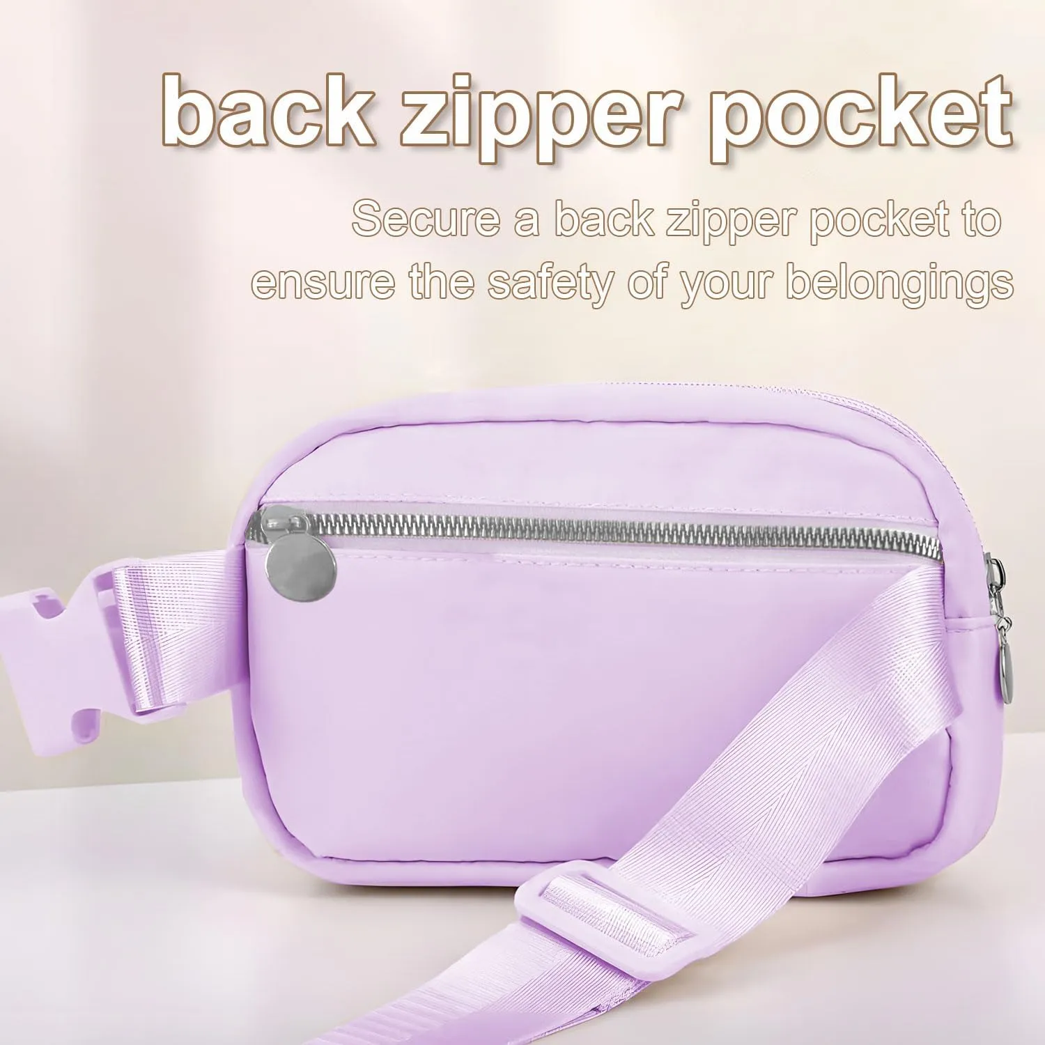 Purple Belt Bag Crossbody bag Initial Fanny Waist Pack Small Travel Essential Birthday Christmas Gift for Teen Girl 4 5 6 7 8 9 10 11 12 13 14 Year Old Preppy Cute Trendy Girly Stuff Letter Lavender K