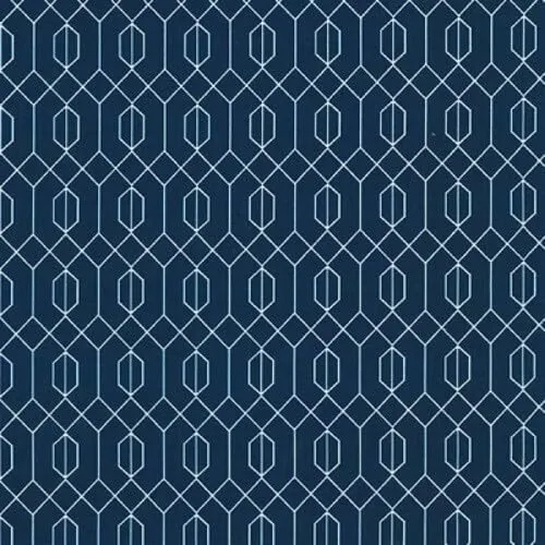 Quality Sewing Fabric – Elderberry Flower Fairies Navy Geo Cotton Fabric by The Yard Size: 36" x 44"