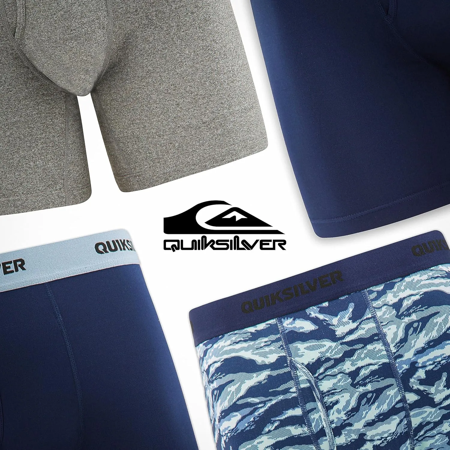 Quiksilver Mens Underwear 4 Pack Boxers for Men Supersoft Brushed Polyester Mens Boxer Briefs