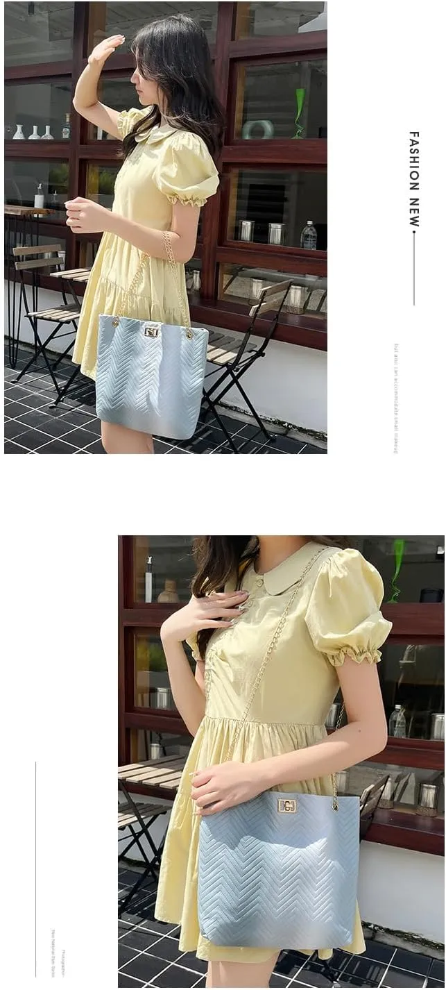 Rainbow Street Trendy Shoulder Bag Striped Candy Handheld Simple Tote Bag