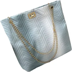 Rainbow Street Trendy Shoulder Bag Striped Candy Handheld Simple Tote Bag