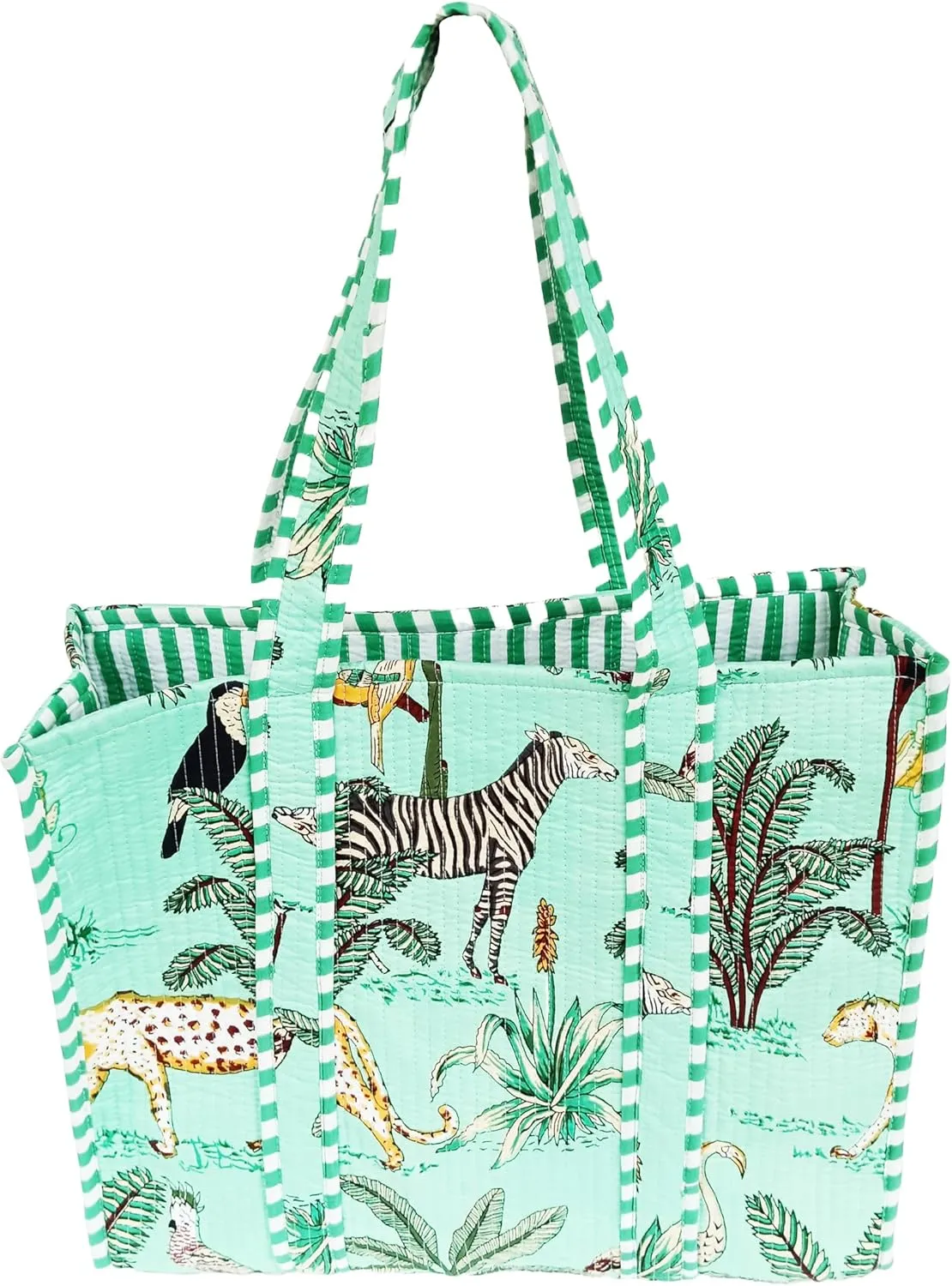 Rastogi Handicrafts Quilted Cotton Women Beautiful Printed Grocery Shopping Bag, Shoulder Bag, Tote Bag, Travel Bags