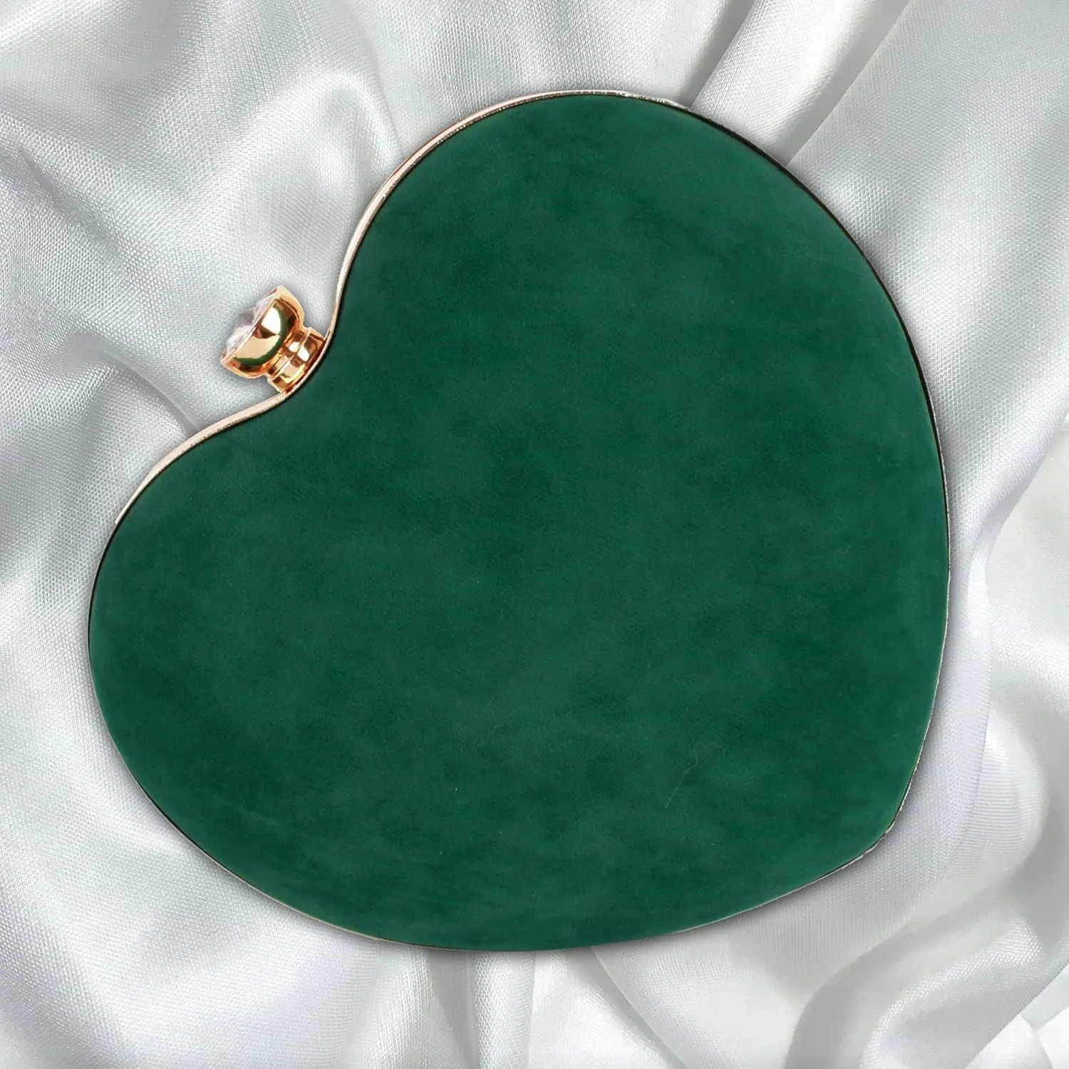 Reberomantic Heart Shaped Evening Purse Velvet Clutch Purse Solid Evening Bag