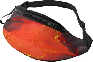 Red Lava Fanny Pack for Men Women Fashion Waist Packs Travel Crossbody Bag With Adjustable Strap Everywhere Belt Bag Waterproof Chest Bags Cycling Bum Bag Wallet