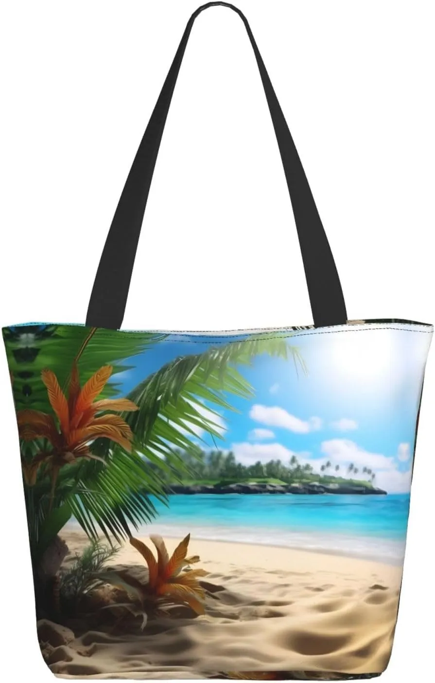 Red Pink Flowers Printed Fashionable Large Handbag And Shoulder Bag, Suitable For Various Daily Use