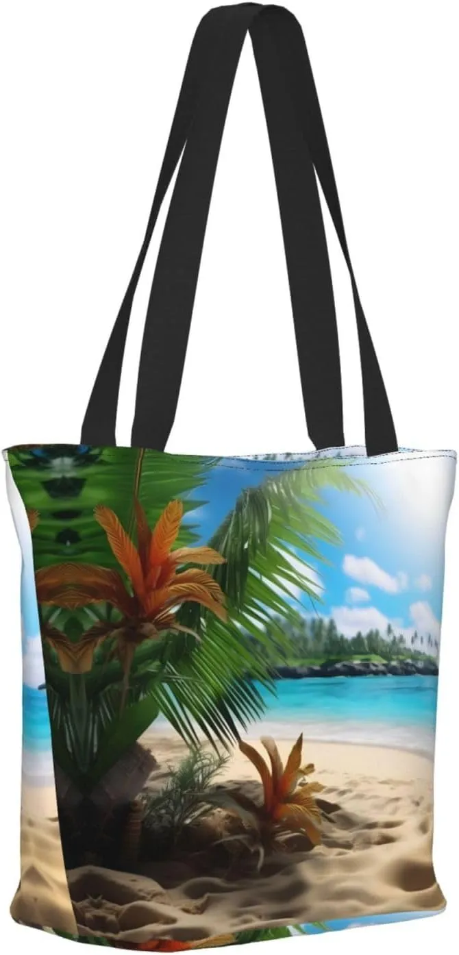 Red Pink Flowers Printed Fashionable Large Handbag And Shoulder Bag, Suitable For Various Daily Use