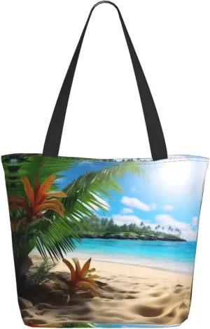 Red Pink Flowers Printed Fashionable Large Handbag And Shoulder Bag, Suitable For Various Daily Use