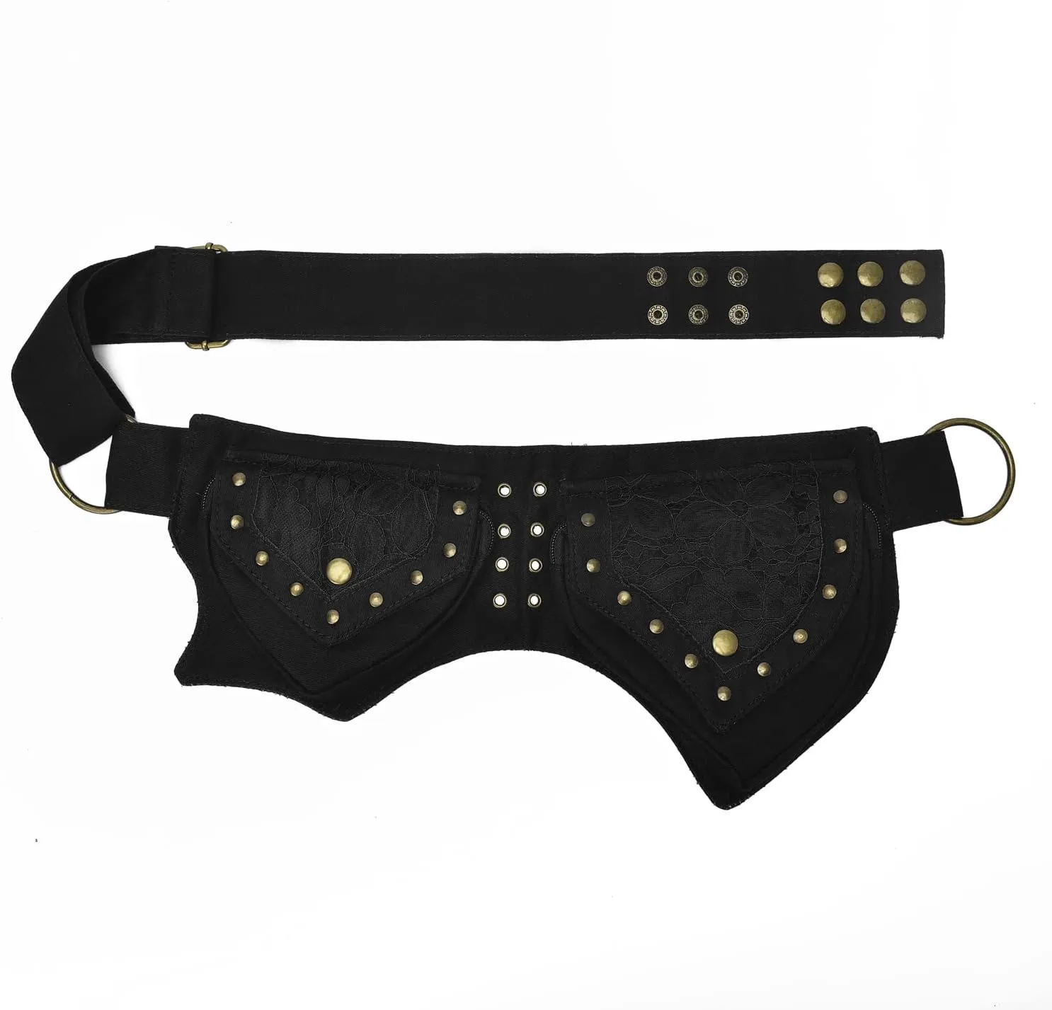 Renaissance Accessories - Ren Faire Fanny Pack, Festival Thigh Bag for Women, Lace Waist Utility Hip Belt
