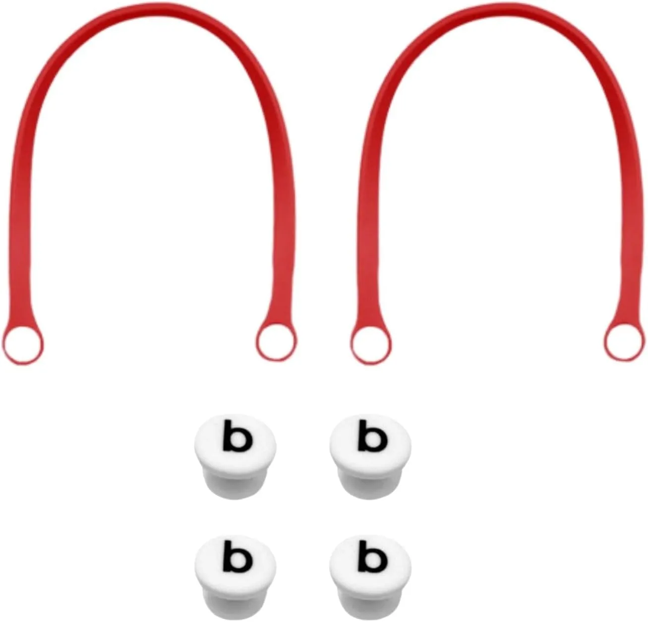 Replacement Straps for Original L/XL Bog Beach Bag, Replacement Handles with 4 Snaps for Rubber Beach Bag, EVA Bag Strap replacement, Bog Beach Bag Repair Kit (Red)