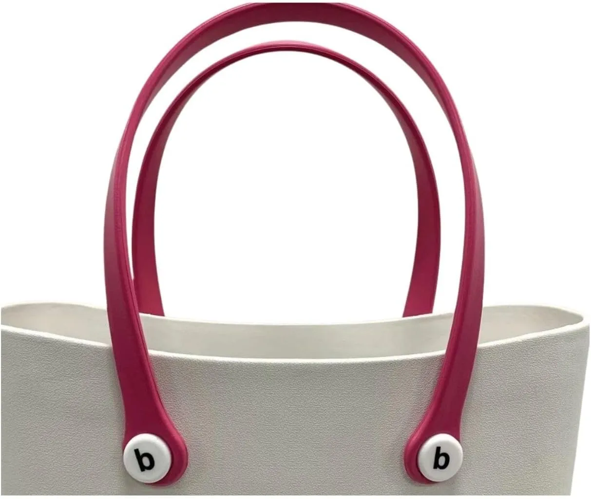 Replacement Straps for Original L/XL Bog Beach Bag, Replacement Handles with 4 Snaps for Rubber Beach Bag, EVA Bag Strap replacement, Bog Beach Bag Repair Kit (Red)