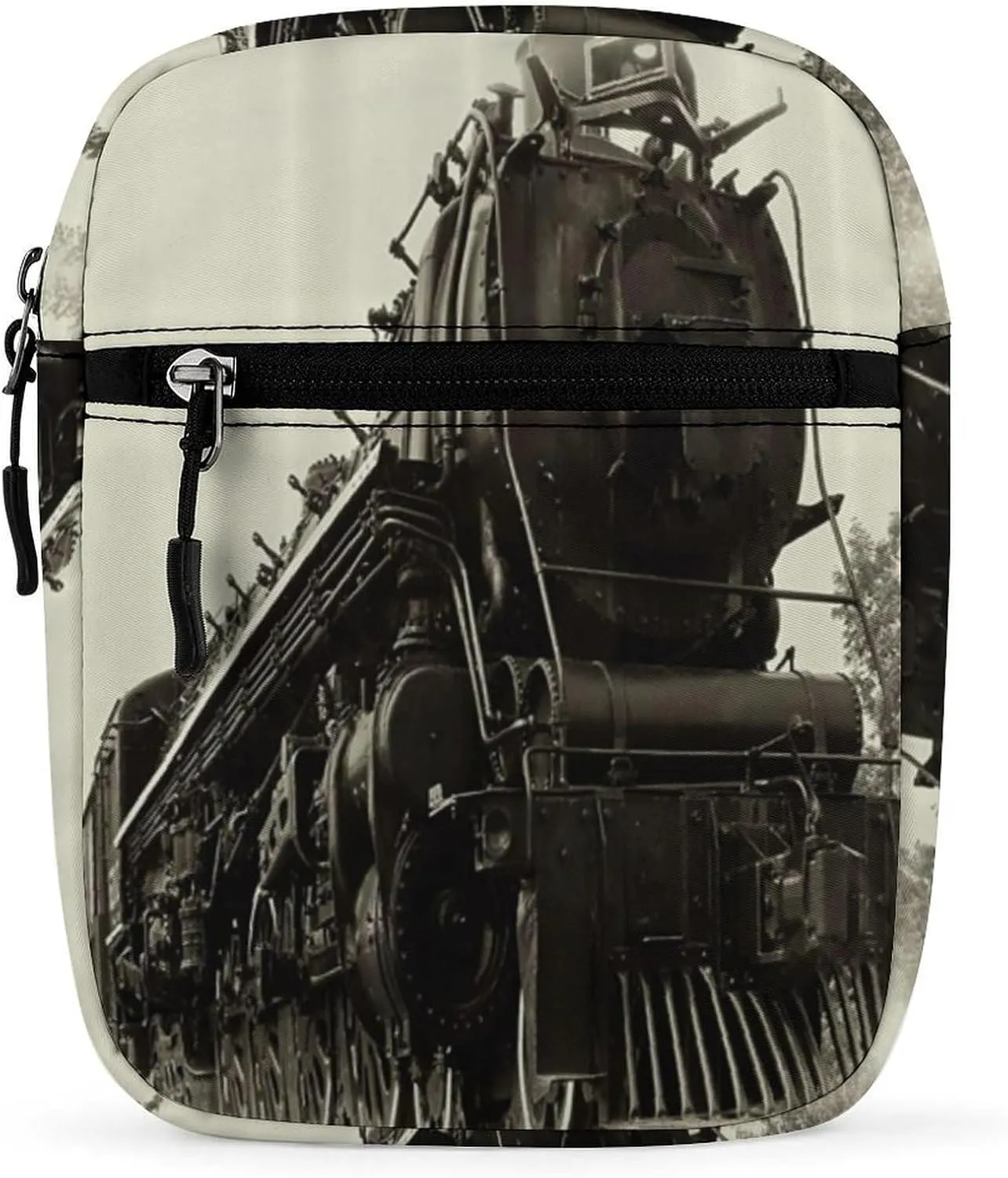 Retro Steam Train Men's Crossbody Bag Small Messenger Shoulder Bags Sling Pack Gift for Women