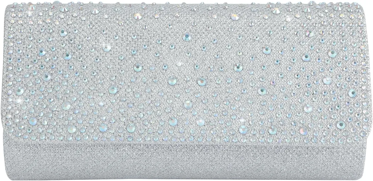 Rhinestone Clutch Purse for Women Sparkling Party Evening Bag Formal Wedding Cocktail Handbag Prom Money Purse