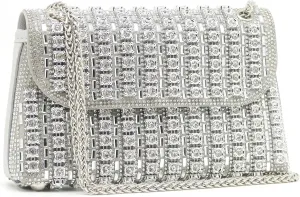 Rhinestone Evening Clutch Purse Silver Crystal Diamond Evening Bag Colorful Shoulder Crossbody Handbags for Wedding