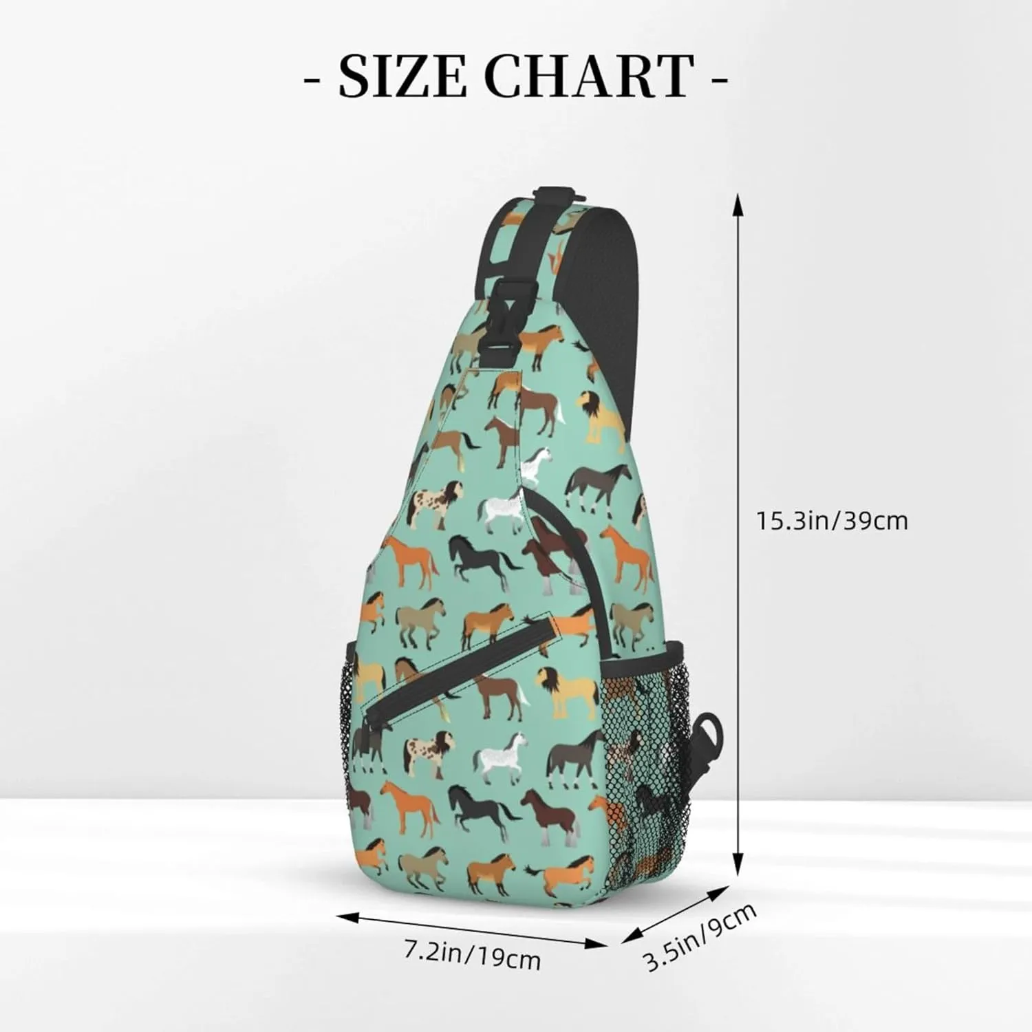 RIMENCH Men & Women animal print horse Chest Crossbody Fashion Chest Package Multipurpose Sling Backpack For Picnics, Hiking, Beach, Gym