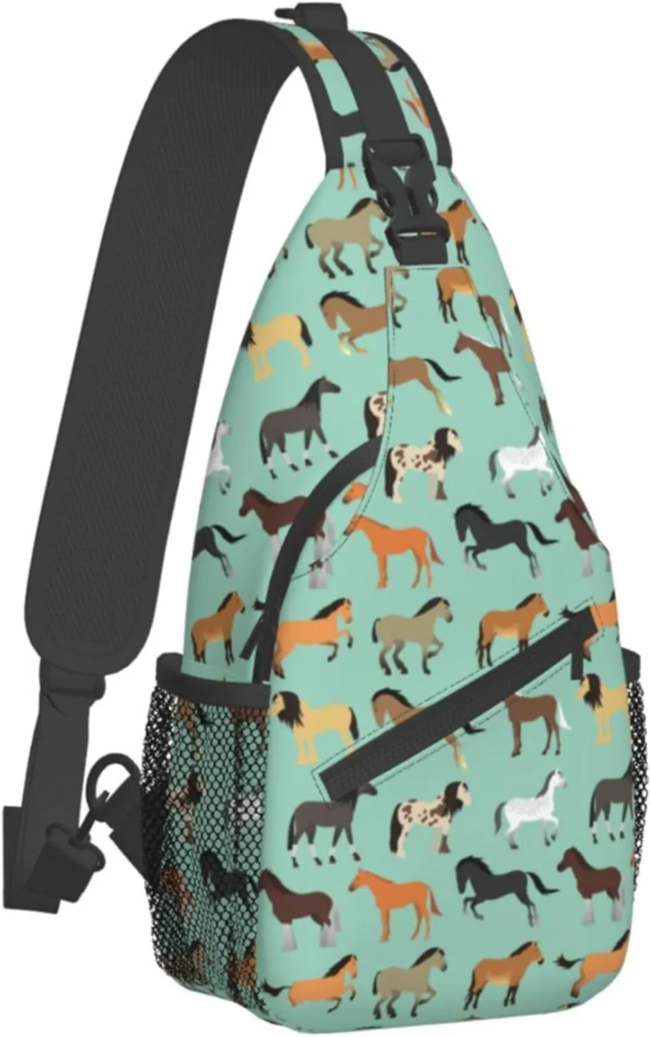 RIMENCH Men & Women animal print horse Chest Crossbody Fashion Chest Package Multipurpose Sling Backpack For Picnics, Hiking, Beach, Gym