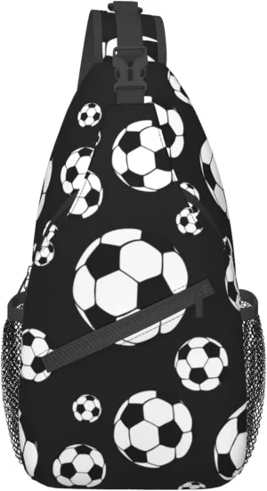 RIMENCH Sling Bag Multipurpose Crossbody Bags Casual soccer balls football Sling Bag Anti-Theft Sling Backpack With Adjustable Strap