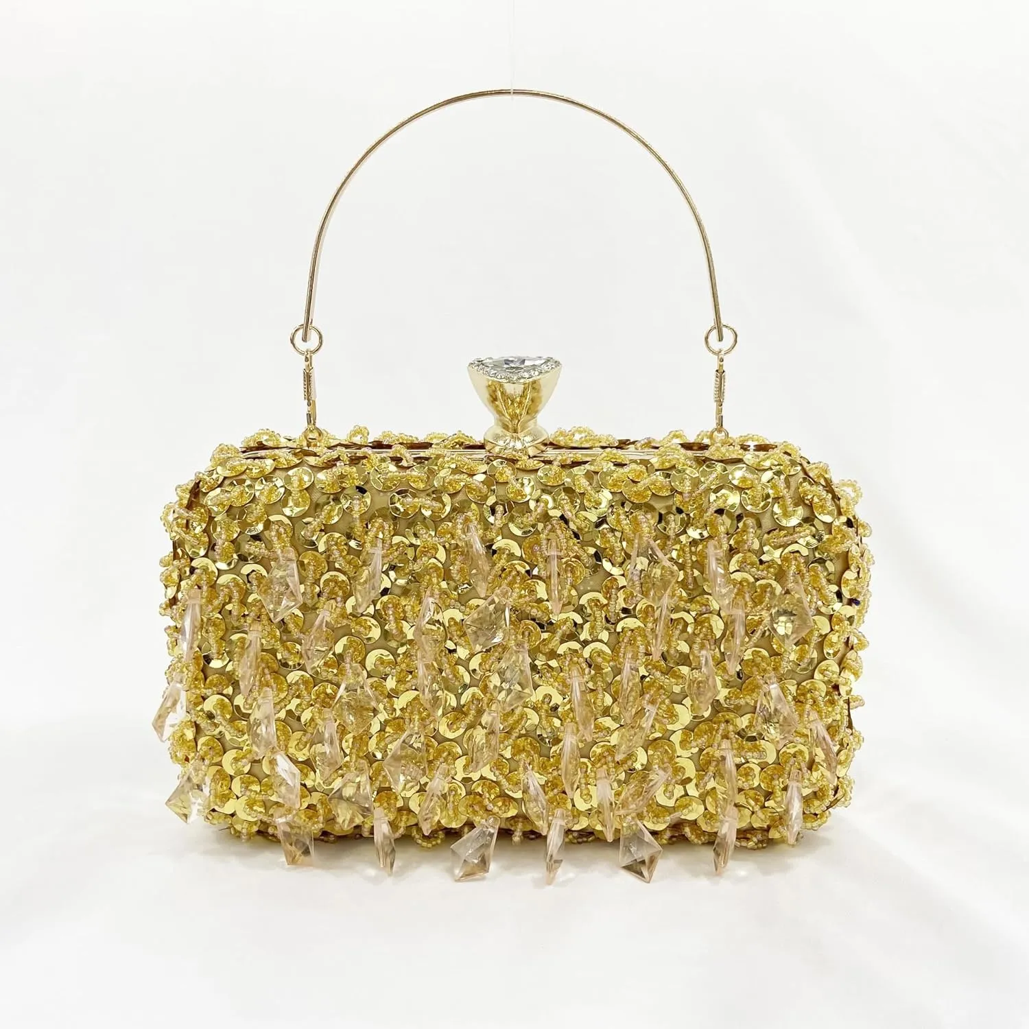 RomanticDesign Women Bling Evening Bag Fashion Embroidered Beaded Sequin Clutch Cocktail Wedding Party Purse
