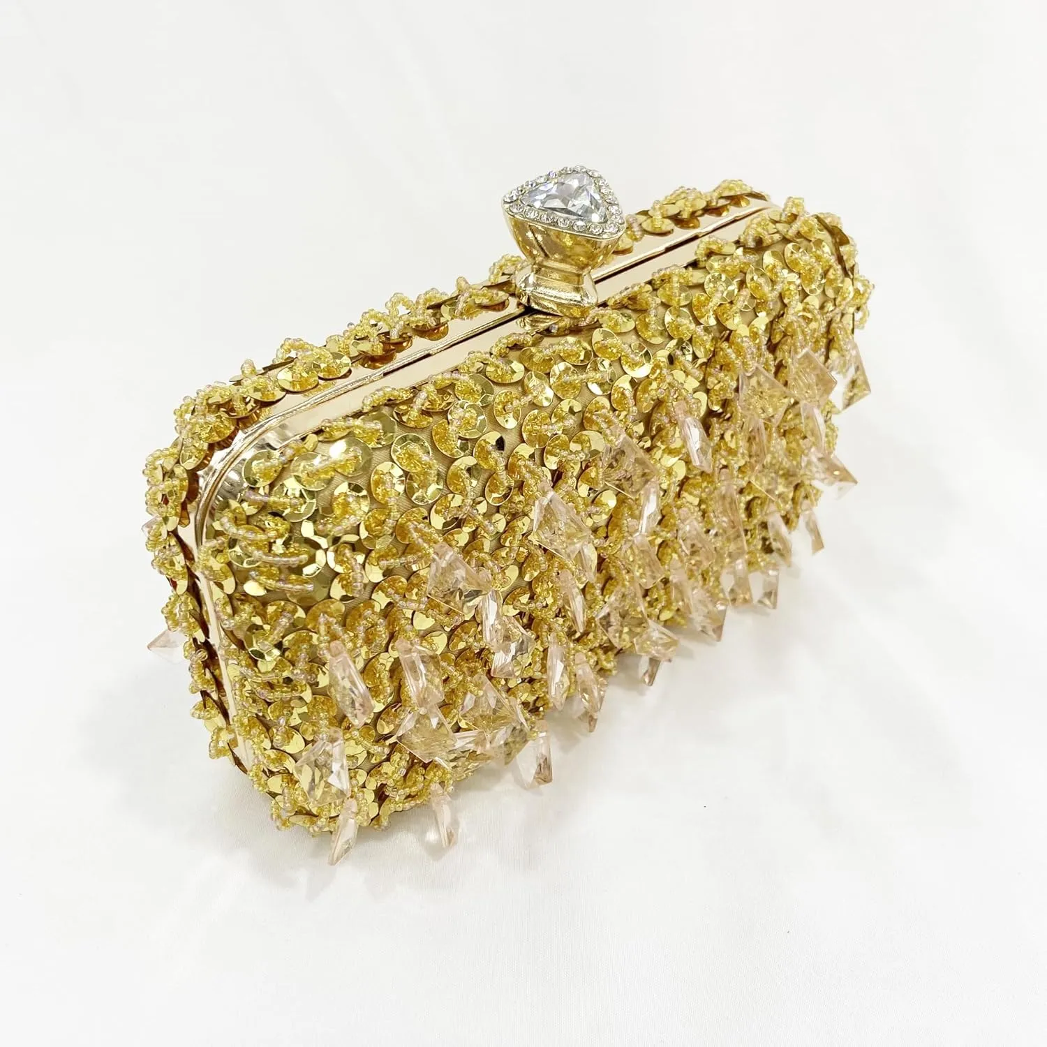 RomanticDesign Women Bling Evening Bag Fashion Embroidered Beaded Sequin Clutch Cocktail Wedding Party Purse