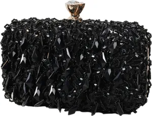 RomanticDesign Women Bling Evening Bag Fashion Embroidered Beaded Sequin Clutch Cocktail Wedding Party Purse