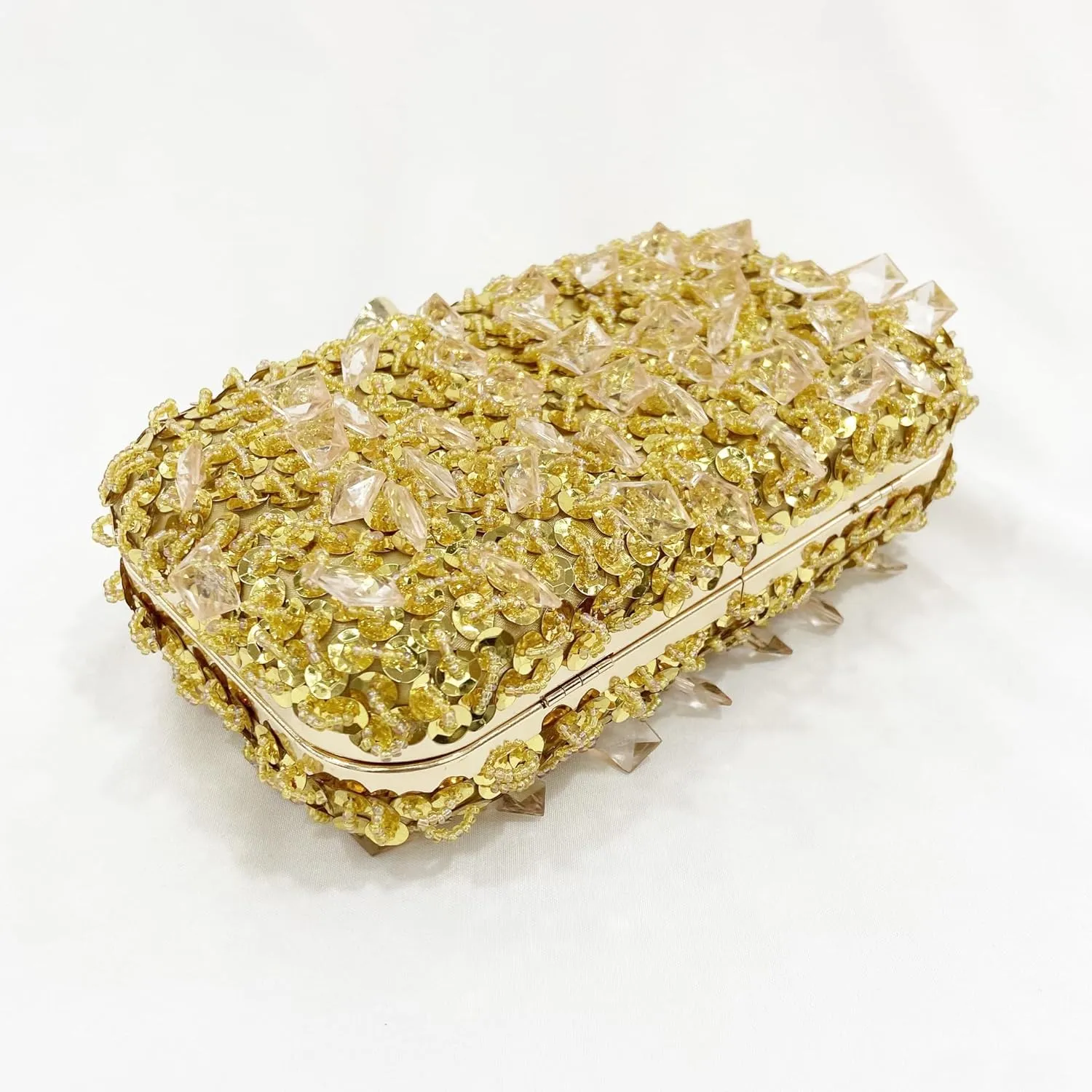 RomanticDesign Women Bling Evening Bag Fashion Embroidered Beaded Sequin Clutch Cocktail Wedding Party Purse