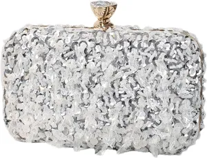 RomanticDesign Women Bling Evening Bag Fashion Embroidered Beaded Sequin Clutch Cocktail Wedding Party Purse