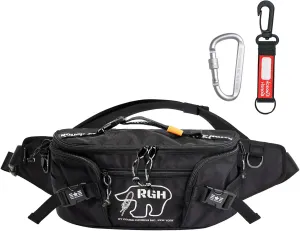 Rough Enough Tactical Fanny Pack for Men Crossbody Large Waist Bag for Fishing Hiking Hunting Waterproof Cordura Black