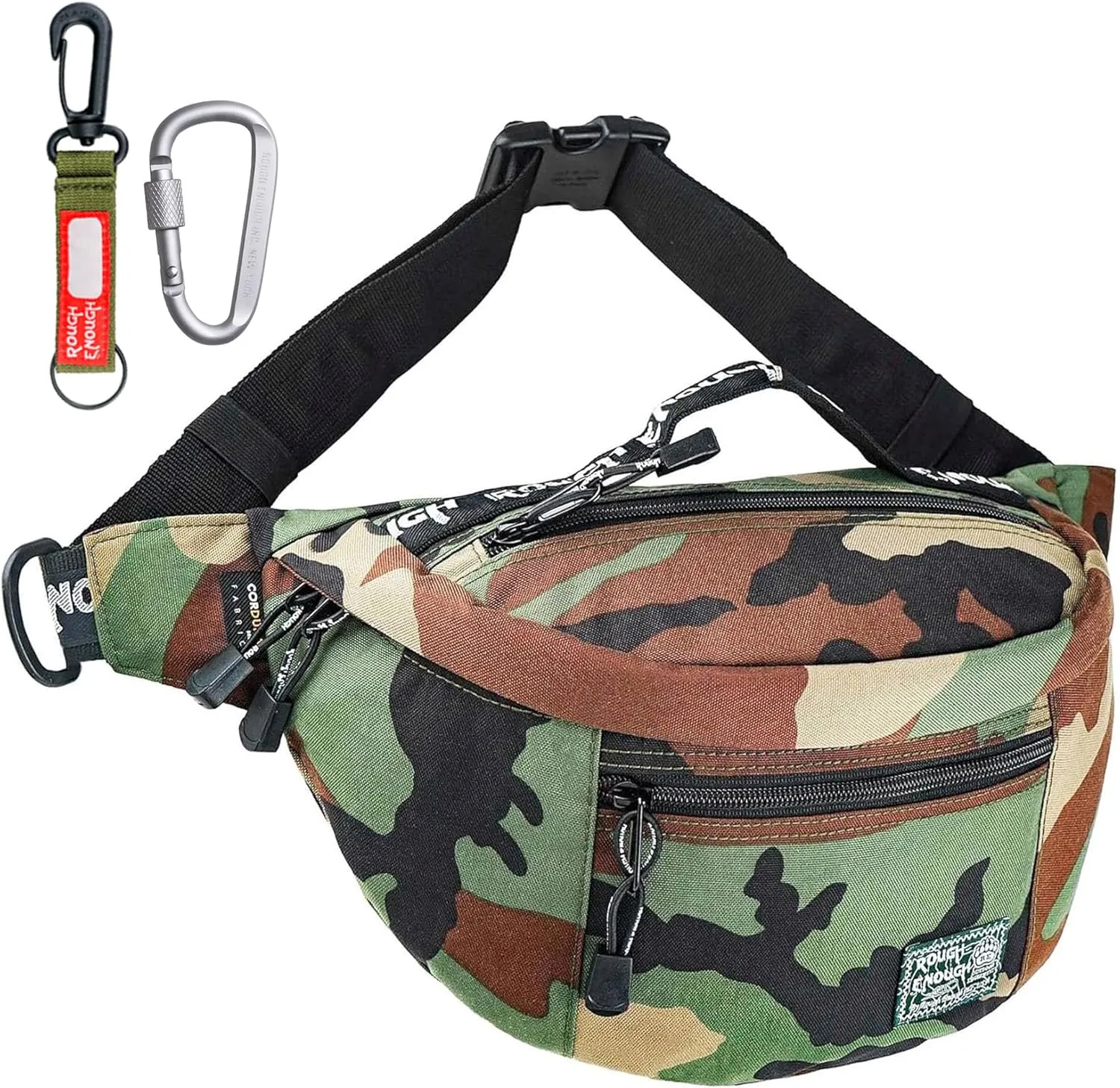 Rough Enough Tactical Fanny Pack for Men Lightweight Waterproof Waist Bag Crossbody for Dog Walking Hiking Hunting (Camo)