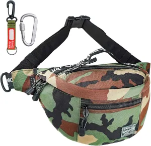 Rough Enough Tactical Fanny Pack for Men Lightweight Waterproof Waist Bag Crossbody for Dog Walking Hiking Hunting (Camo)