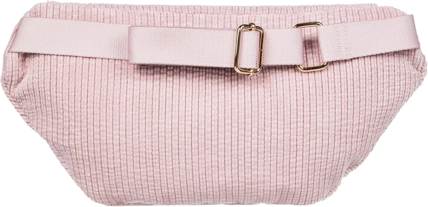 Roxy Women's Feeling Good Stylish Soft Corduroy Multipurpose Fanny Pack Waistpack Crossbody Bag